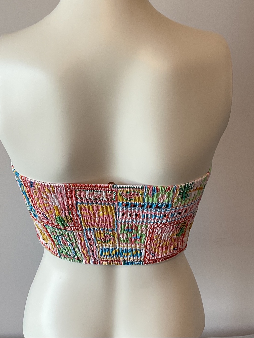 Monteau Multicolor Linen Crop Top - Picture 3 of 7